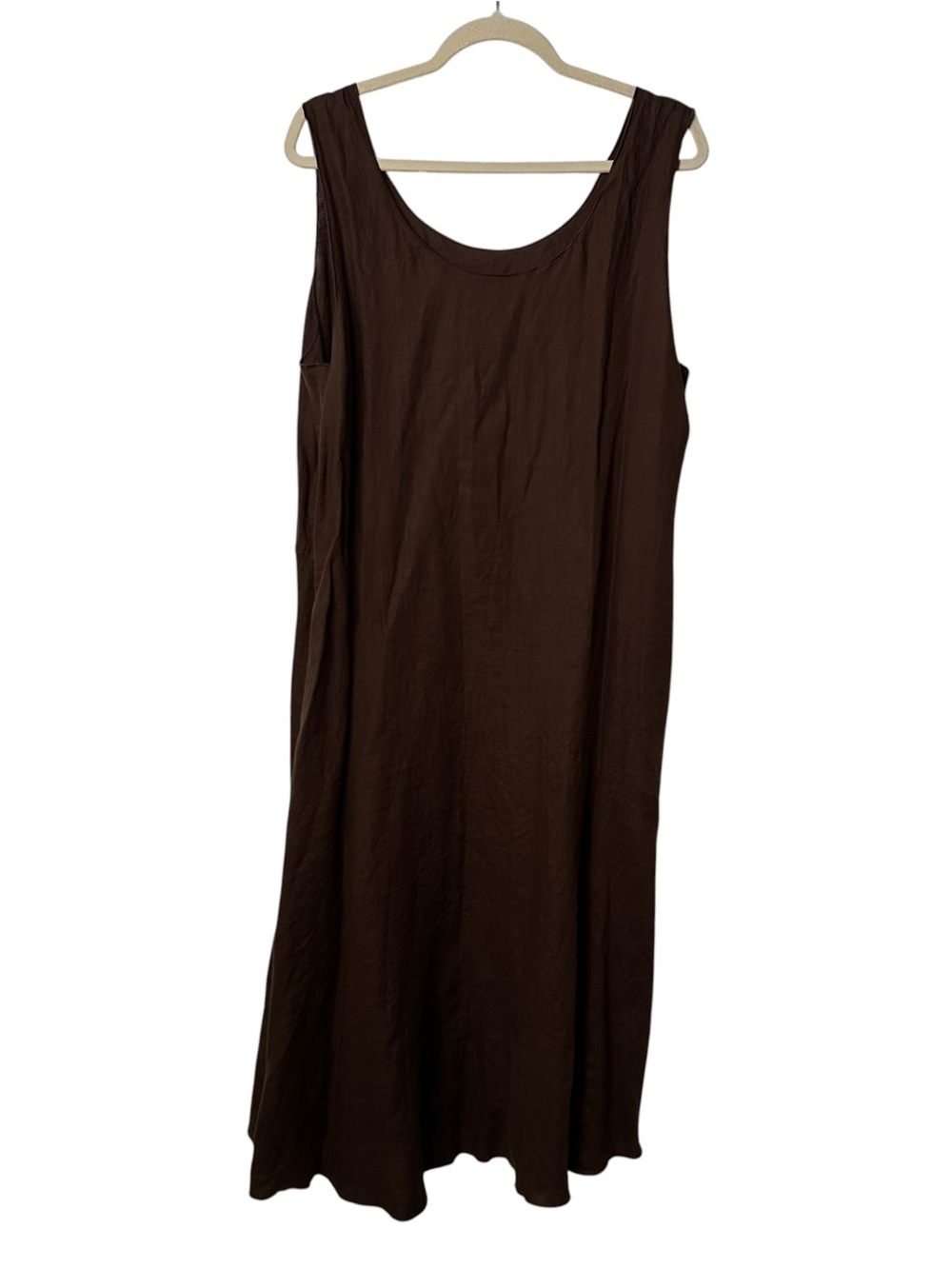 Eileen Fisher Brown Sleeveless Maxi Dress - Classic Everyday Style - Picture 2 of 10